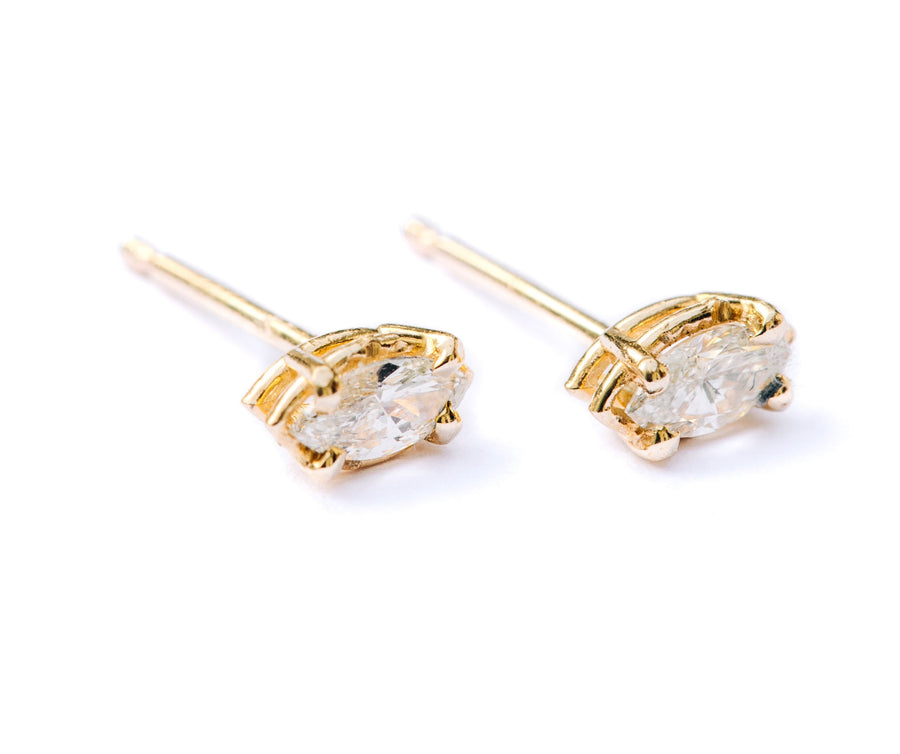Marquise Diamond Studs - MTD