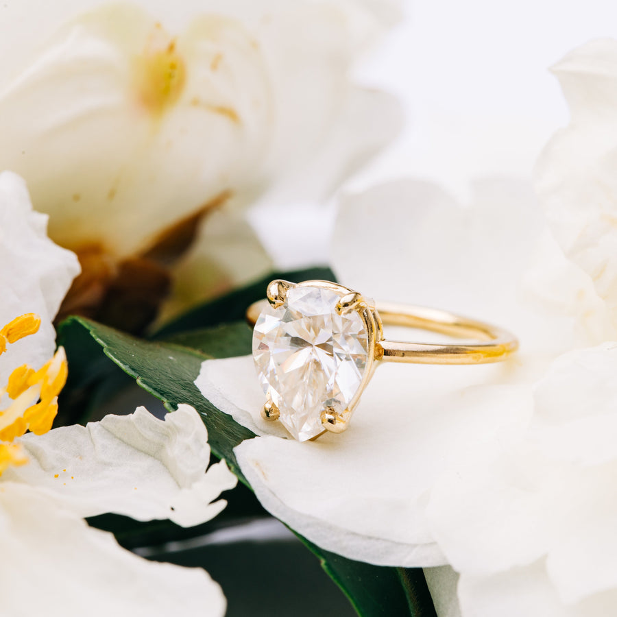 Giana | Pear Moissanite Engagement Ring - MTD