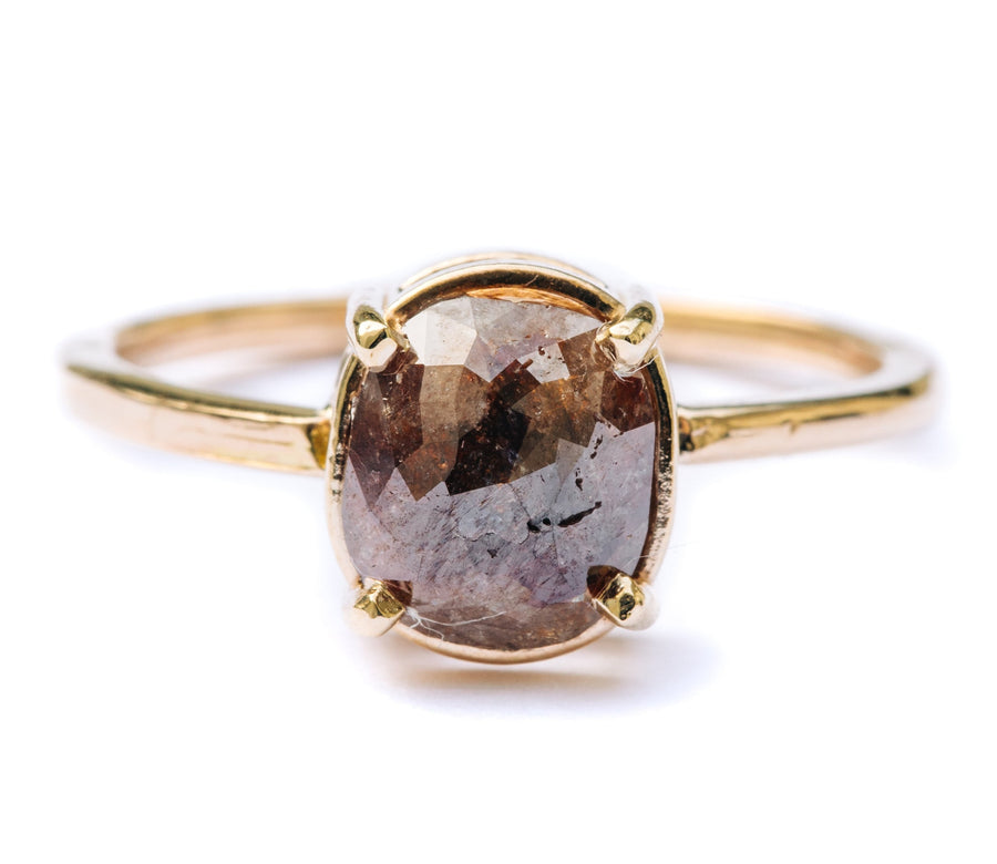 Desert Rose | Cushion Cut Red Diamond Engagement Ring - MTD