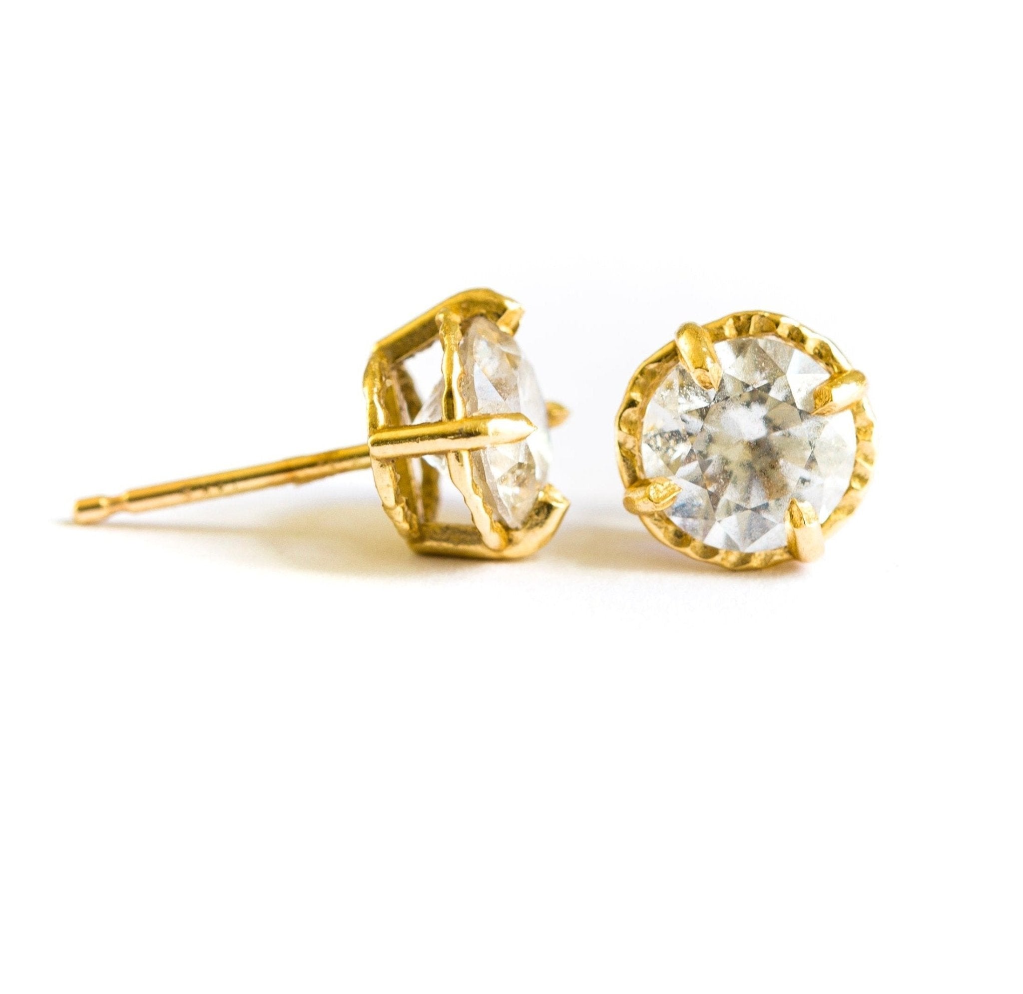 Ready to Ship Hammered Halo 2ct Earrings - MTD