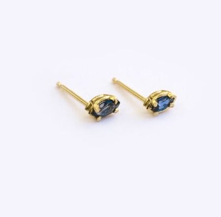 Twilight | Sapphire Marquee Studs - Melissa Tyson Designs