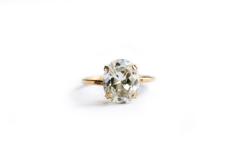 Seline Moissanite Engagement Ring and Diamond Wedding Band - Melissa Tyson Designs