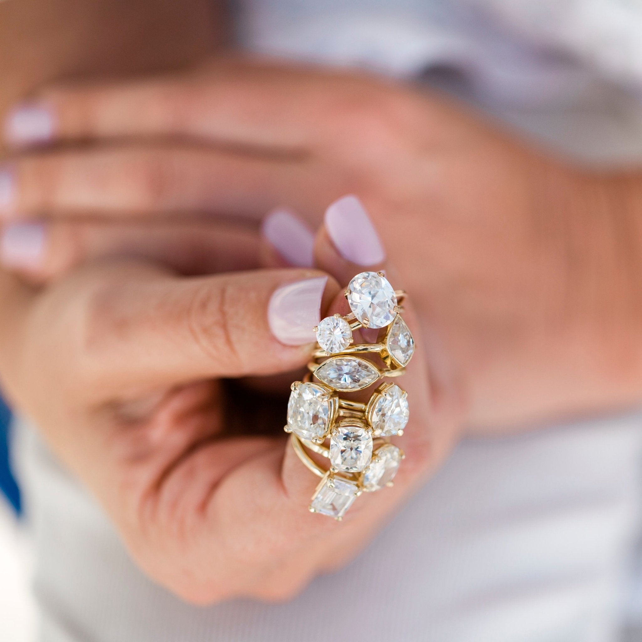 Ready to Ship Jana | Elongated Cushion Cut Moissanite Engagement Ring - MTD