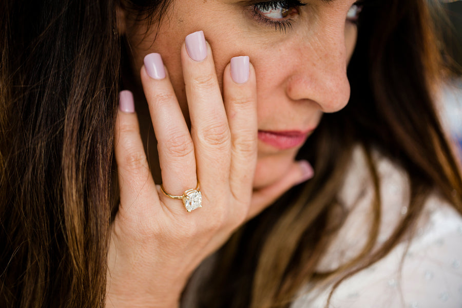 Jana | Elongated Cushion Cut Moissanite Engagement Ring - Melissa Tyson Designs