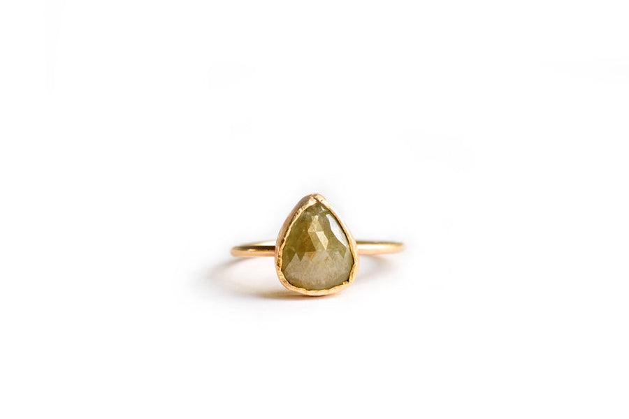 Leaf Gray Diamond Engagement Ring - Melissa Tyson Designs