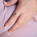 Fields | Hammered 14k Recycled Gold Wedding Band - MTD