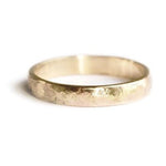 Fields | Hammered 14k Recycled Gold Wedding Band - MTD
