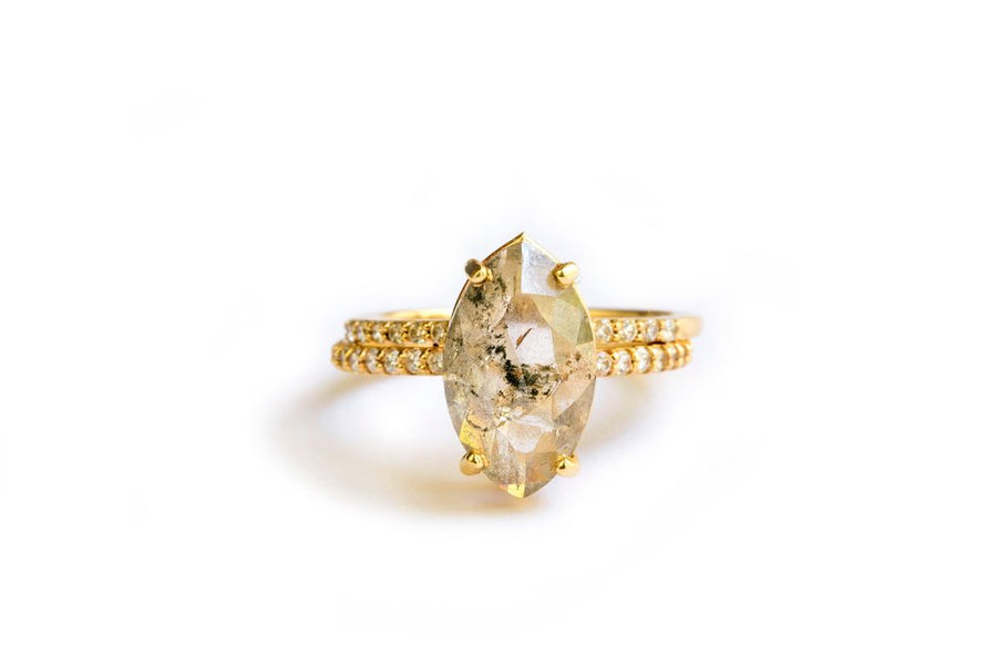 Kate | Salt and Pepper Diamond Engagement Ring Set - Melissa Tyson Designs