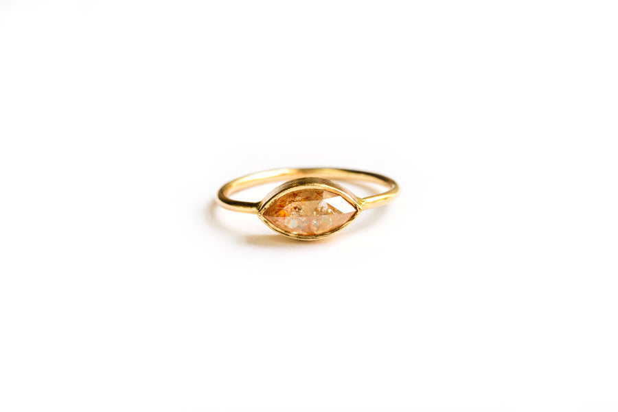 Red Marquise Diamond Engagement Ring - Melissa Tyson Designs