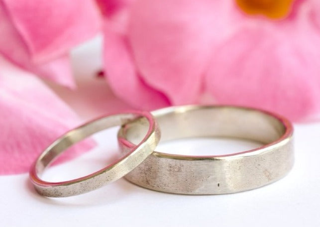 Sand | Wedding Band Set - Melissa Tyson Designs