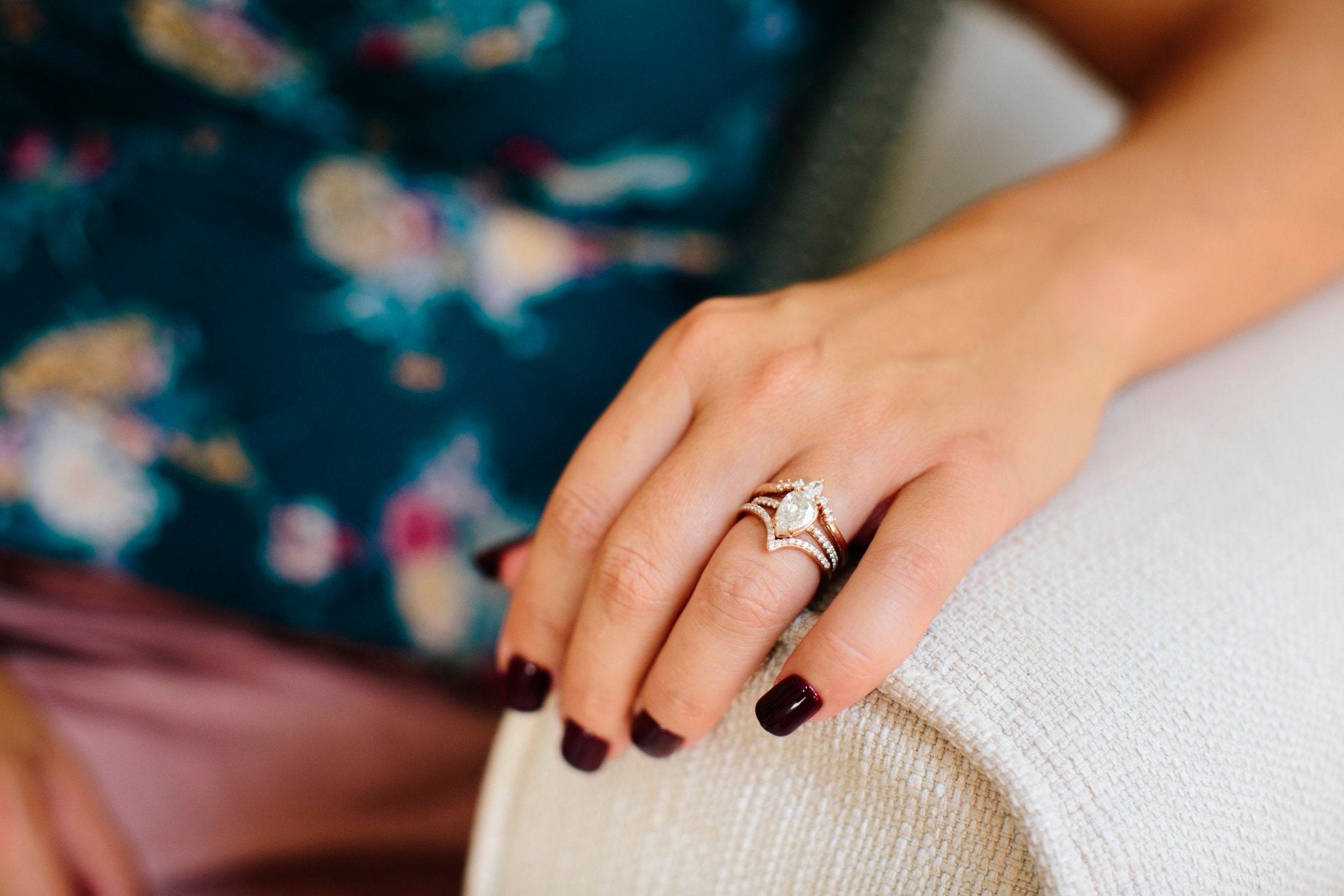 Deco Dreams Stacking Set | Diamond Stacking Engagement Ring Set | MTD