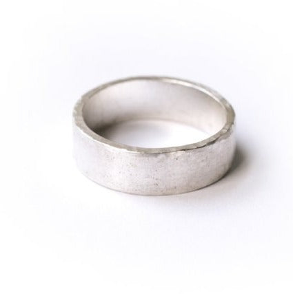 Men's Rustic Hammered Wedding Band - Melissa Tyson Designs