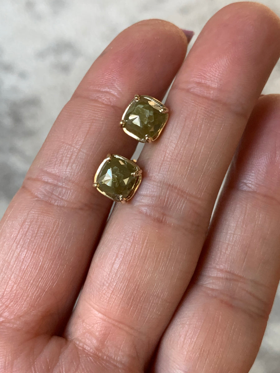 Cushion Cut Diamond Studs - MTD