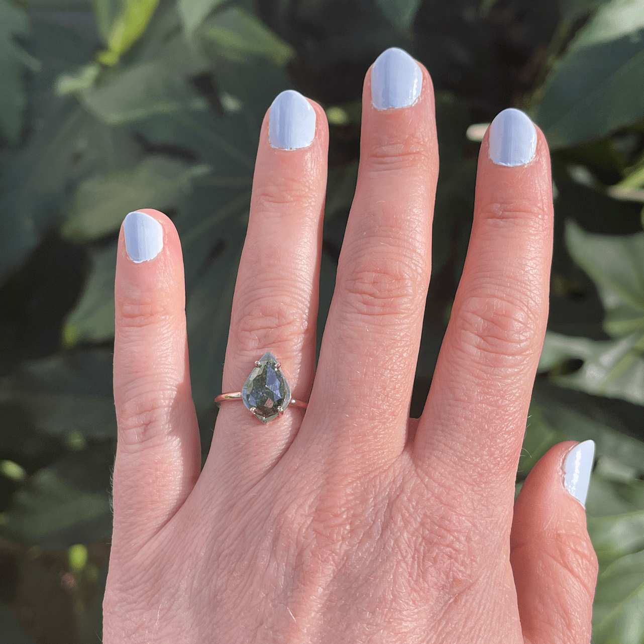 Melanie Pear Dark Galaxy Salt and Pepper Diamond – MTD