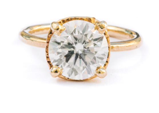 Illusion 2ct Moissanite Ring | Illusion Moissanite Gold Ring | MTD