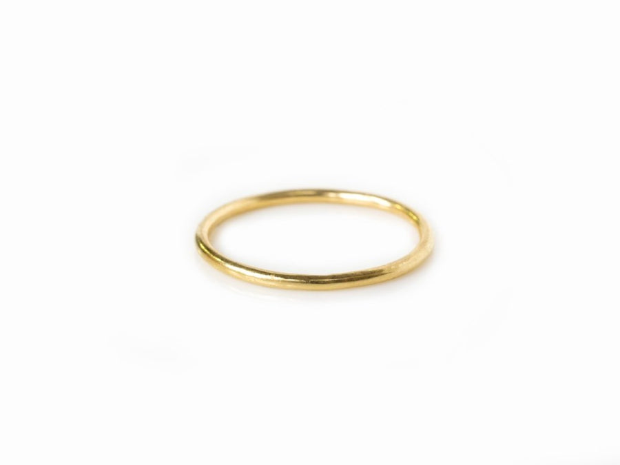 Silk Thread | Tiny Hammered Gold Ring - Melissa Tyson Designs