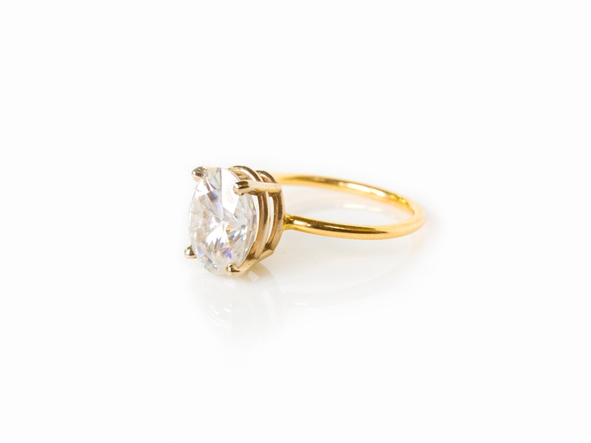 Tess | Moissanite Oval Engagement Ring Ready to Ship - MTD