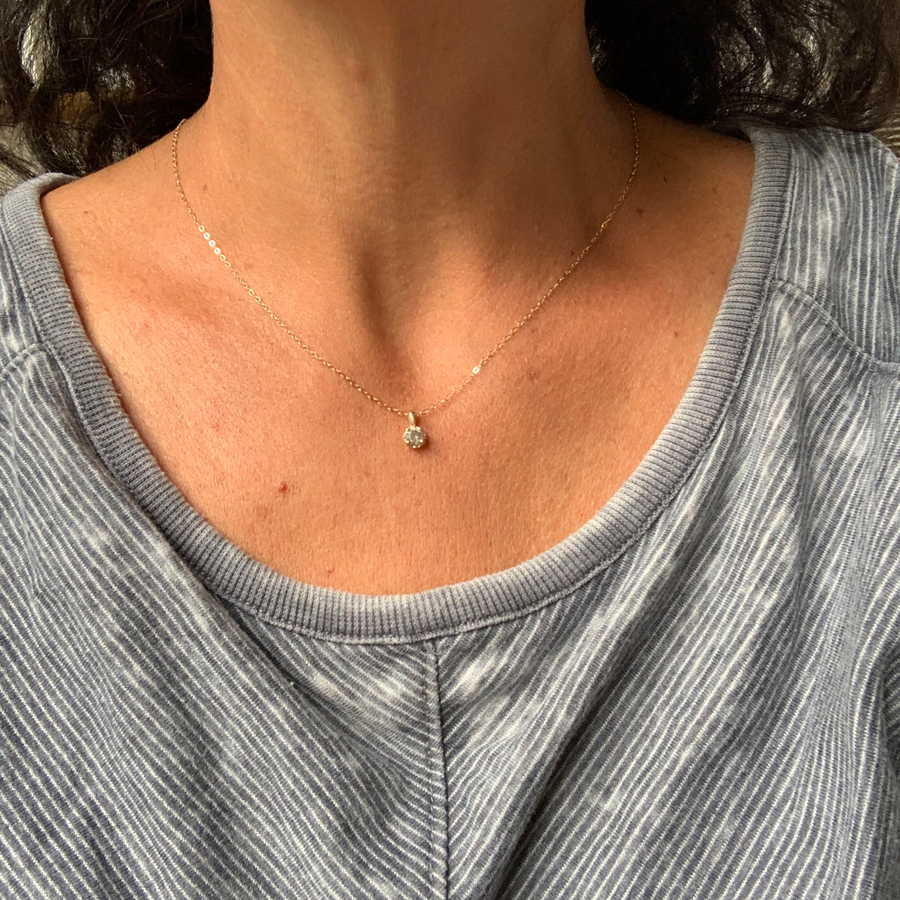 Dusk | Gray Salt and Pepper Diamond Necklace - MTD