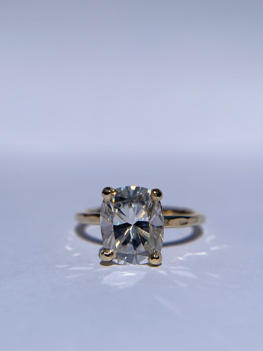 Carolina Elongated Cushion Cut Moissanite Engagement Ring Ready to Ship - MTD