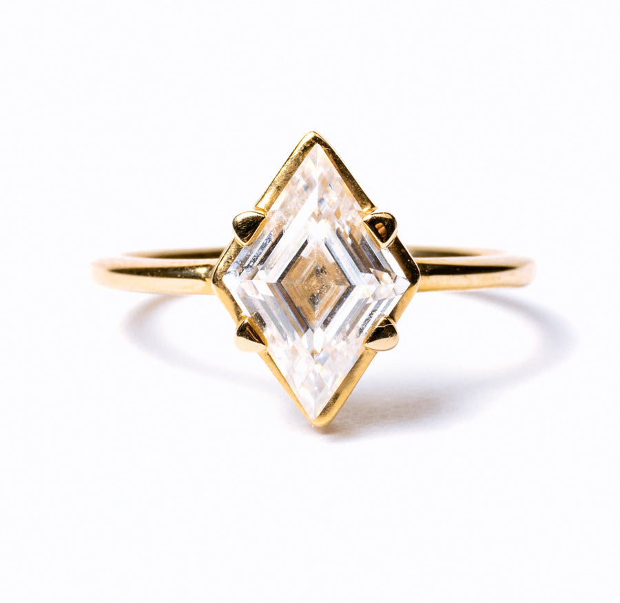 Lozenge Moissanite Engagement Ring - MTD