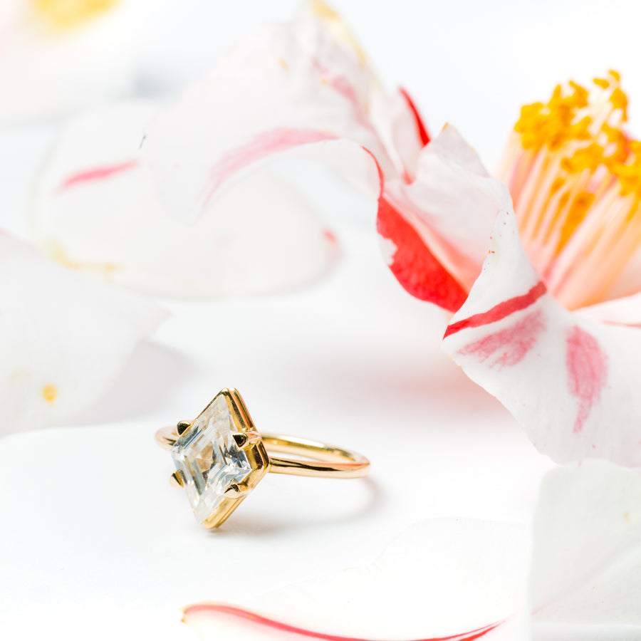 Lozenge Moissanite Engagement Ring - MTD